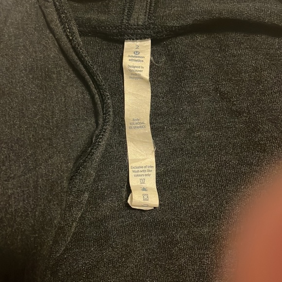 Dark grey lululemon cardigan. - Picture 2 of 2